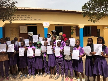 Children in a school in West Africa