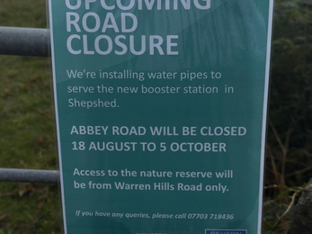 STW Road Closure - Charnwood Lodge
