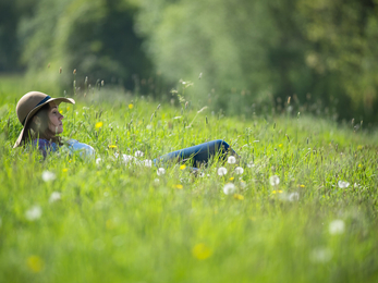 Lady in grass