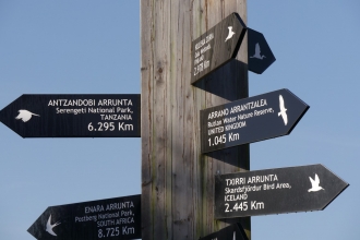 A sign at the Urdaibai Bird Centre, Spain