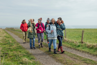 A group of people walking together