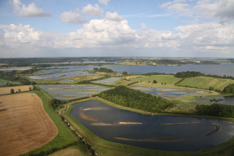 Aerial shot of Rutland Water