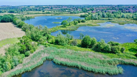 Aerial View of Cossington Meadows