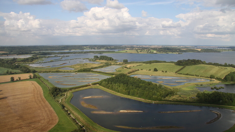 Aerial shot of Rutland Water