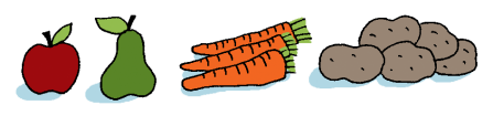 Unpackaged vegetables illustration