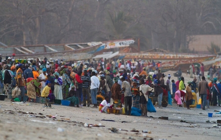 Crowded Tanji Beach