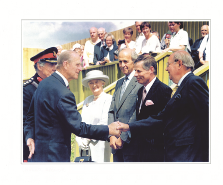 Hugh Dixon with Prince Philip, Duke of Edinburgh