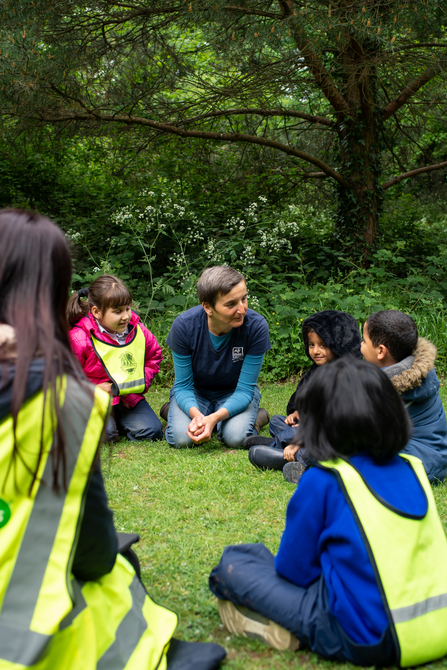 Forest school children