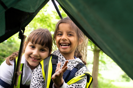 Forest school children