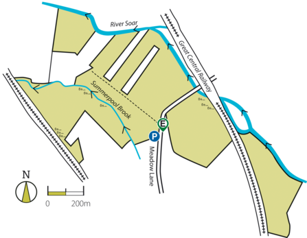 Loughborough Big Meadow Map