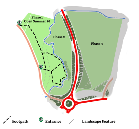 James Adler Reserve Map - Phased Opening