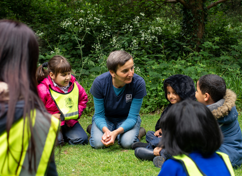 Forest school children