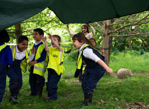 Forest school children