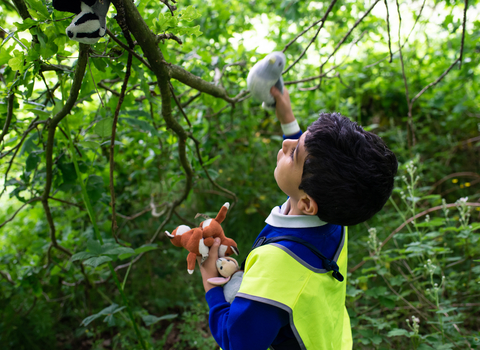 Forest school children