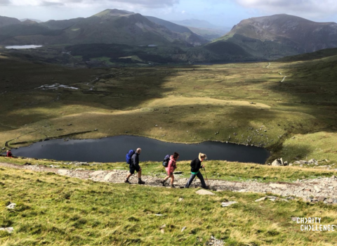 People hiking Snowden