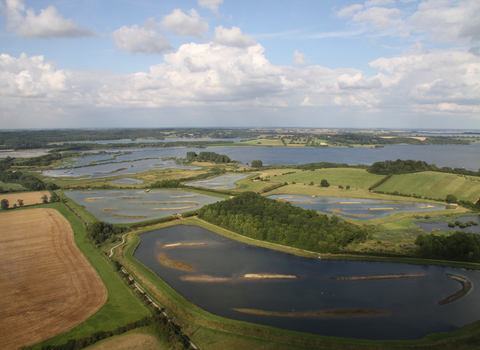 Aerial shot of Rutland Water