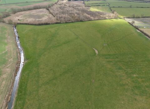 Drone image of the Rewilding Harborough site