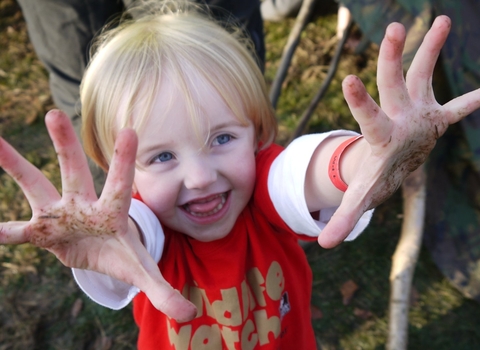 Child Muddy Hands